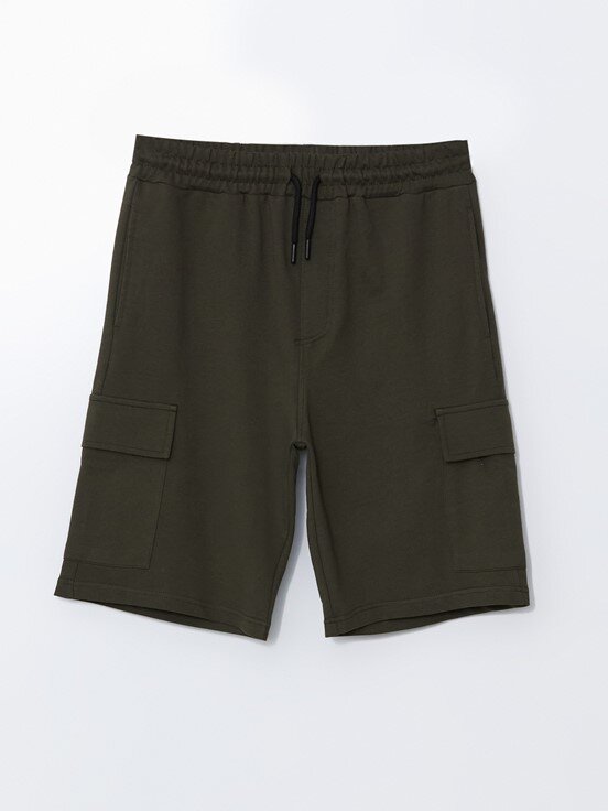 LCW CASUAL Slim Fit Erkek Kargo Şort HAKİ