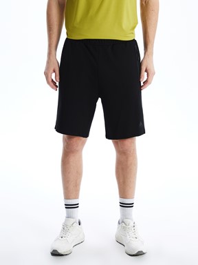 Slim Fit Erkek Spor Şort YENİ SİYAH