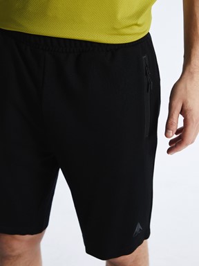 Slim Fit Erkek Spor Şort YENİ SİYAH