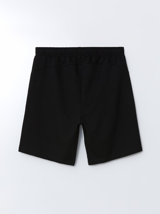 Slim Fit Erkek Spor Şort YENİ SİYAH