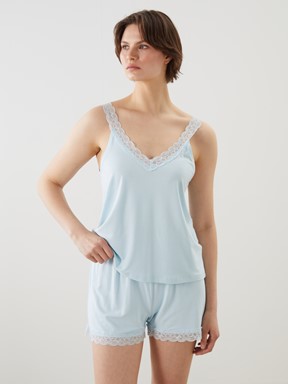 Şortlu Pijama Takımı AÇIK MAVİ
