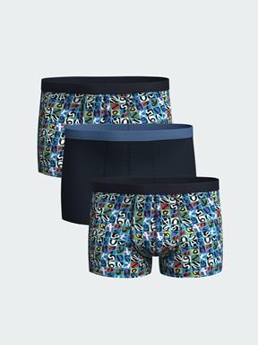 Boxer LACİVERT BASKILI