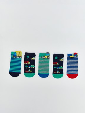 Patik Çorap KARIŞIK RENK İPLİĞİ BOYALI