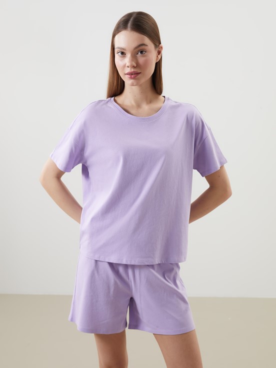 Şortlu Pijama Takımı LİLA