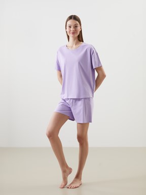 Şortlu Pijama Takımı LİLA