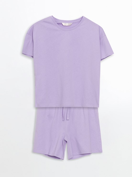 Şortlu Pijama Takımı LİLA