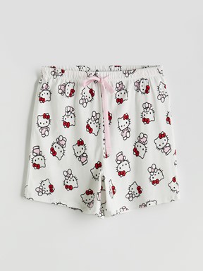Şortlu Pijama Takımı EKRU BASKILI