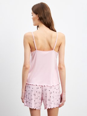 Şortlu Pijama Takımı PEMBE BASKILI