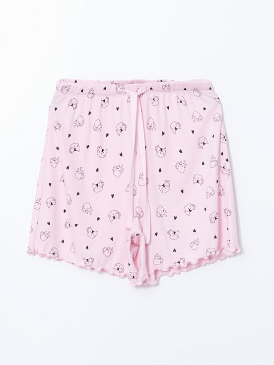 Şortlu Pijama Takımı PEMBE BASKILI