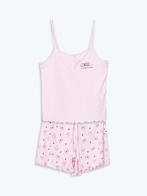 Şortlu Pijama Takımı PEMBE BASKILI