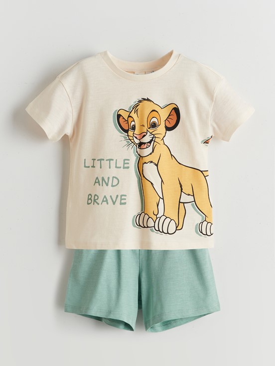 Şortlu Pijama Takımı KREM RENGİ