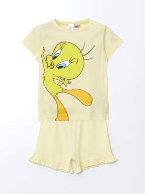 Şortlu Pijama Takımı AÇIK SARI