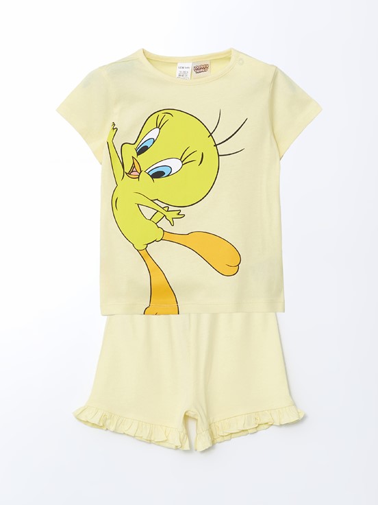 Şortlu Pijama Takımı AÇIK SARI