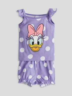Şortlu Pijama Takımı MOR BASKILI