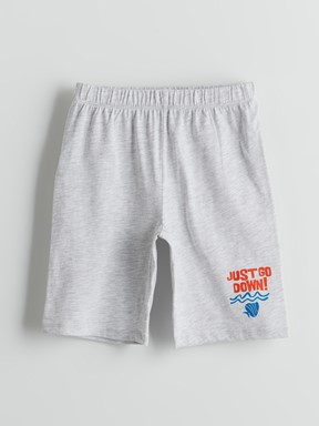 Şortlu Pijama Takımı ORTA MAVİ BASKILI