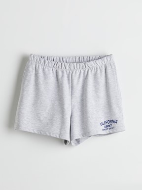 Şortlu Pijama Takımı GRİ MELANJ