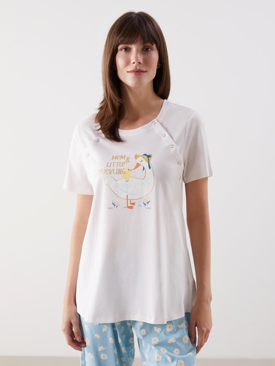 Kaprili Pijama Takımı MAVİ BASKILI