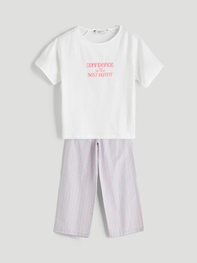 Pijama Takım AÇIK MAVİ ÇİZGİLİ