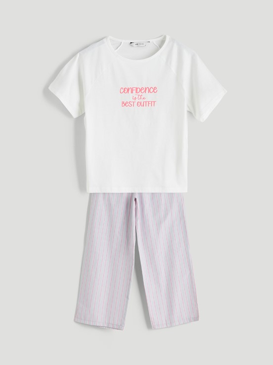 Pijama Takım AÇIK MAVİ ÇİZGİLİ