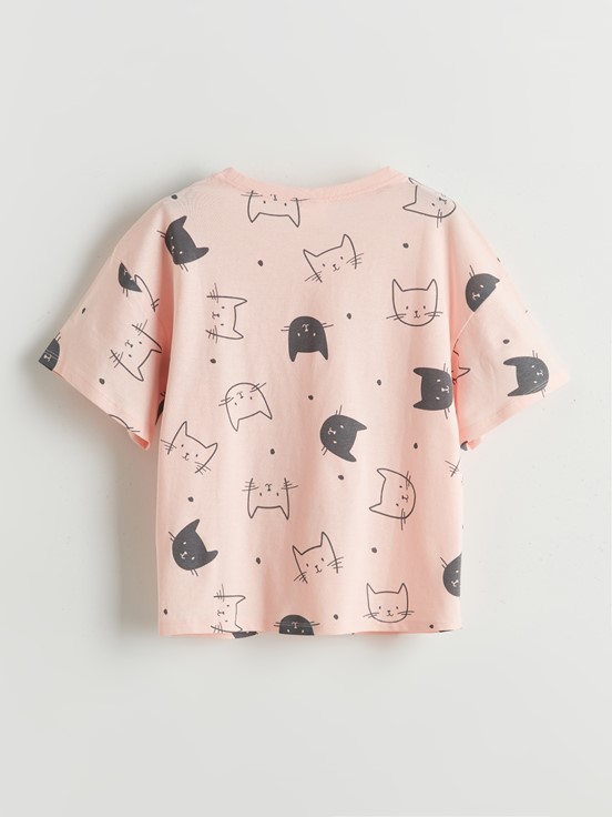 Şortlu Pijama Takımı PEMBE BASKILI