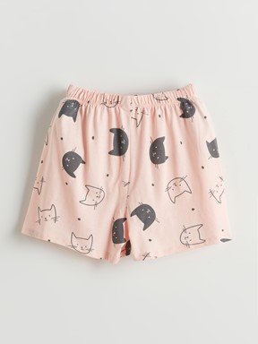 Şortlu Pijama Takımı PEMBE BASKILI