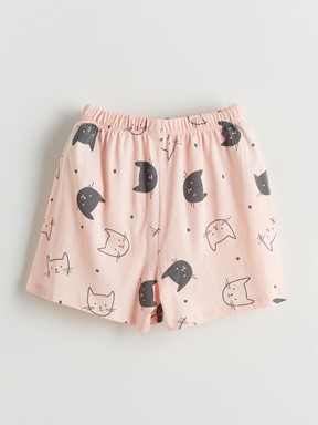 Şortlu Pijama Takımı PEMBE BASKILI