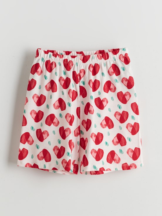 Şortlu Pijama Takımı UÇUK PEMBE BASKILI