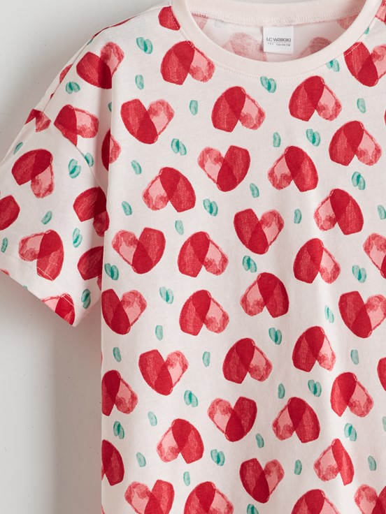 Şortlu Pijama Takımı UÇUK PEMBE BASKILI