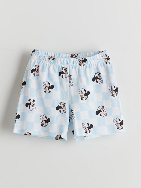 Şortlu Pijama Takımı BEYAZ BASKILI