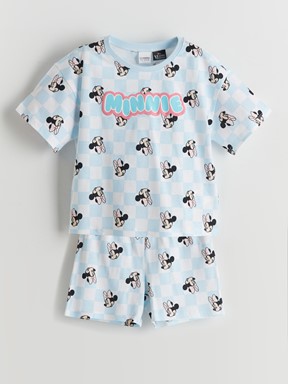 Şortlu Pijama Takımı BEYAZ BASKILI