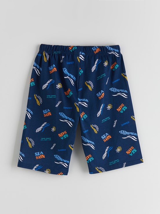 Şortlu Pijama Takımı ORTA MAVİ