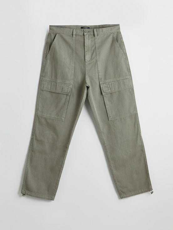 LCW CLASSIC Rahat Kalıp Gabardin Erkek Kargo Pantolon MAT HAKİ