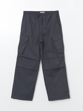 LCW CLASSIC Rahat Kalıp Gabardin Erkek Kargo Pantolon ANTRASİT
