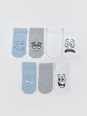 Patik Çorap KARIŞIK RENK İPLİĞİ BOYALI