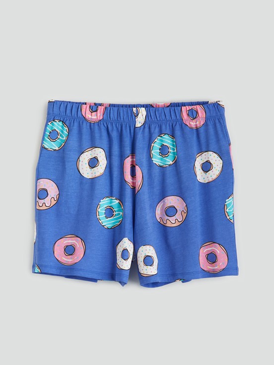 Şortlu Pijama Takımı MAVİ BASKILI