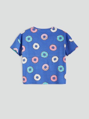 Şortlu Pijama Takımı MAVİ BASKILI
