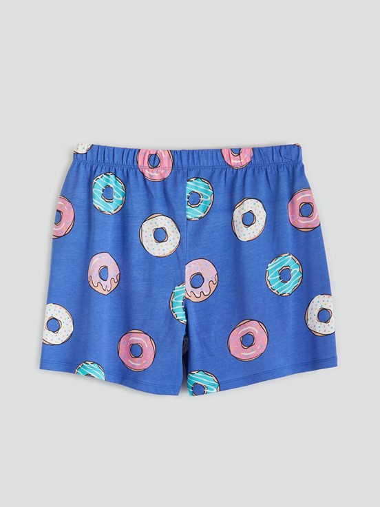 Şortlu Pijama Takımı MAVİ BASKILI