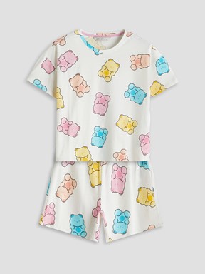 Şortlu Pijama Takımı MAVİ BASKILI