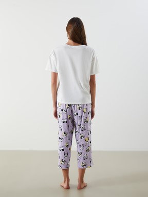 Kaprili Pijama Takımı LİLA BASKILI