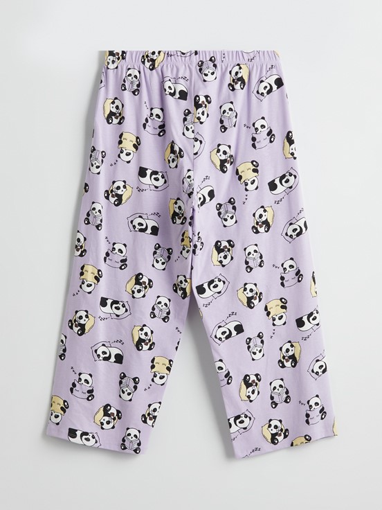 Kaprili Pijama Takımı LİLA BASKILI