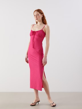 Elbise KOYU PEMBE