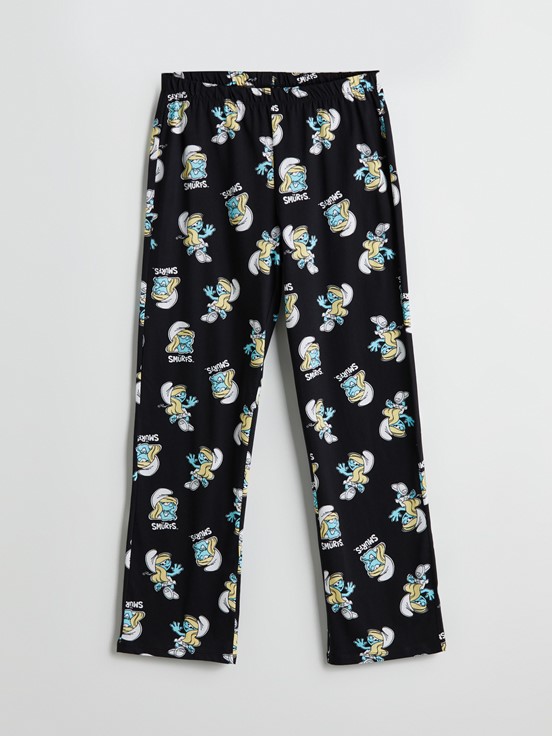 Pijama Takım SİYAH BASKILI
