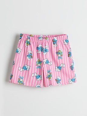 Şortlu Pijama Takımı PEMBE BASKILI