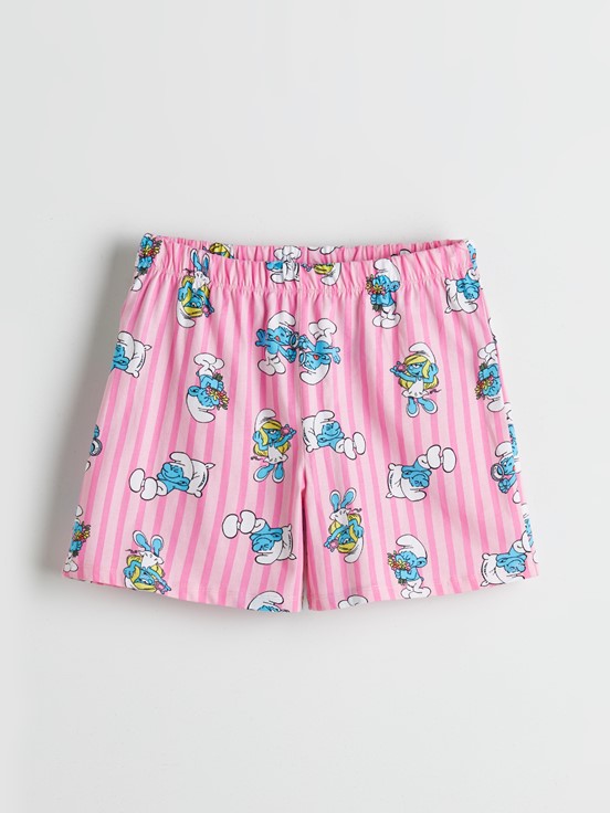 Şortlu Pijama Takımı PEMBE BASKILI