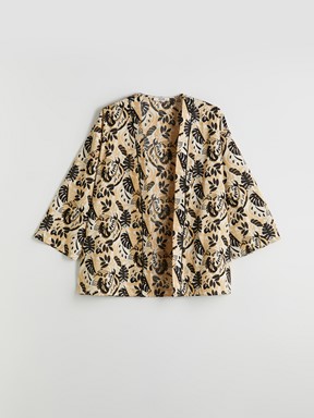 Kimono KAHVERENGİ BASKILI