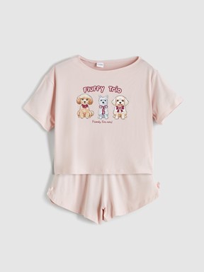 Şortlu Pijama Takımı MAT PEMBE