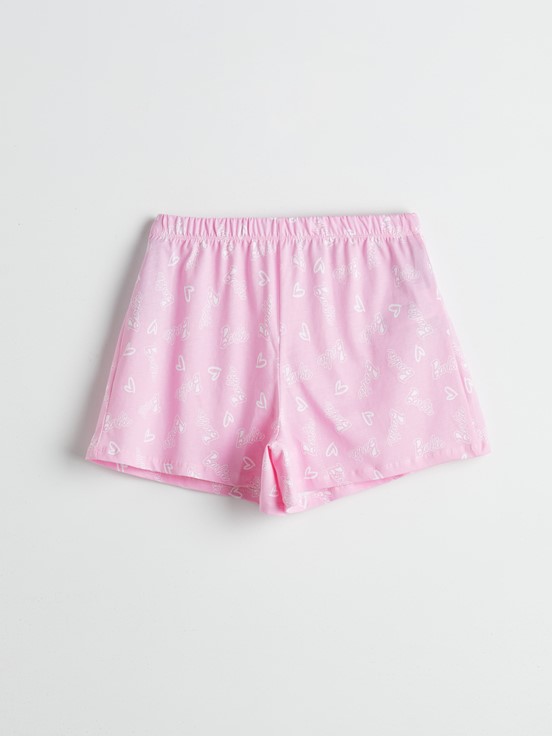 Şortlu Pijama Takımı PEMBE BASKILI
