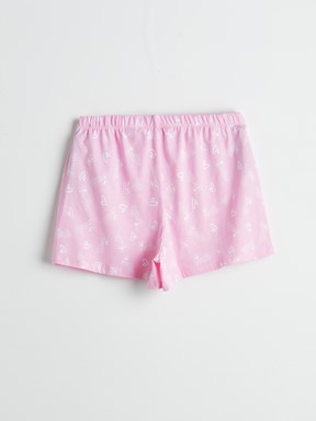 Şortlu Pijama Takımı PEMBE BASKILI