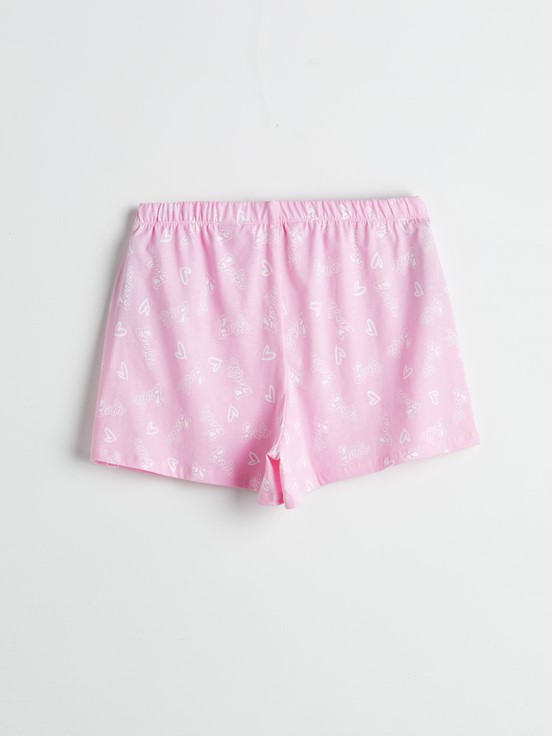 Şortlu Pijama Takımı PEMBE BASKILI