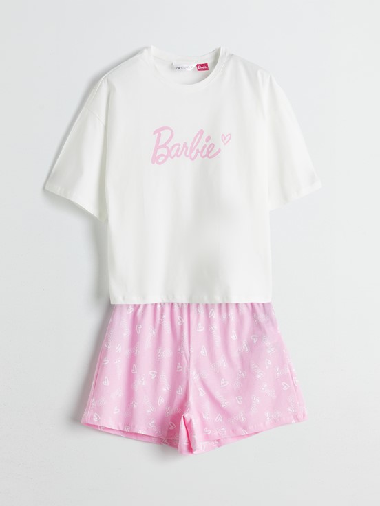 Şortlu Pijama Takımı PEMBE BASKILI